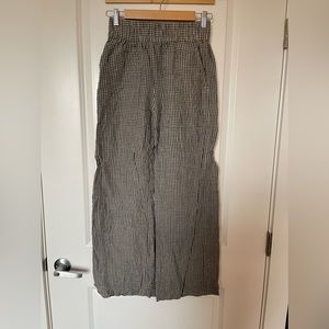 Not Perfect Linen Straight Leg Gingham Linen Pants